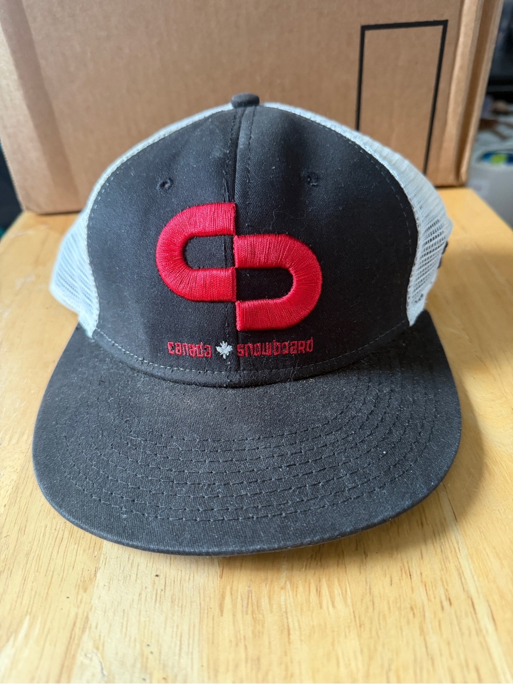Under Armour Black and White Mesh Cap with Red Embroidered Logo